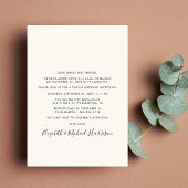 Nichts Extravagant nur Liebe Foto Hochzeit Empfang Einladung