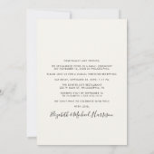 Nichts Extravagant nur Liebe Foto Hochzeit Empfang Einladung (Rückseite)