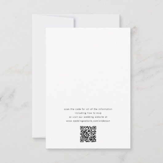 Nichts Extravagant nur Liebe Foto QR Code Hochzeit Einladung (Rückseite)