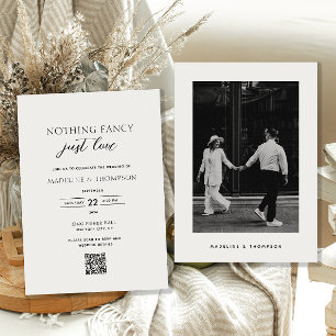 Nichts Extravagant nur Liebe Foto Qr Code Hochzeit Einladung