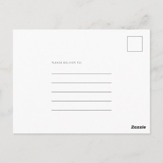 Nichts Extravagant nur Liebe Foto Save the Date Postkarte (Rückseite)