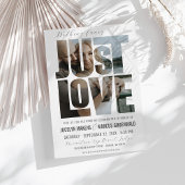Nichts Extravagant nur Liebe Foto Typografie Hochz Einladung