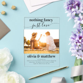 Nichts Extravagant nur Liebe FotoWedding Acryleinladungen