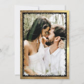 Nichts Extravagant nur Liebe Gold Black Foto Hochz Save The Date (Rückseite)