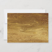 Nichts Extravagant nur Liebe | Gold Heart Micro We Einladung (Rückseite)