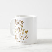 Nichts Extravagant nur Liebe | Gold Heart Micro We Kaffeetasse (Vorderseite Links)