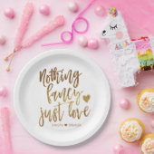 Nichts Extravagant nur Liebe | Gold Heart Micro We Pappteller (Party)