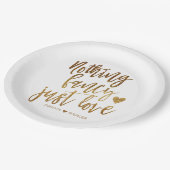 Nichts Extravagant nur Liebe | Gold Heart Micro We Pappteller (Schrägansicht)