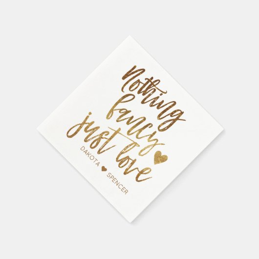 Nichts Extravagant nur Liebe | Gold Heart Micro We Serviette (Ecke)