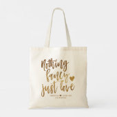 Nichts Extravagant nur Liebe | Gold Heart Micro We Tragetasche (Rückseite)