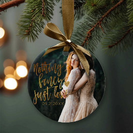 Nichts Extravagant nur Liebe | Gold Heart Wedding  Keramik Ornament