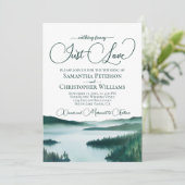 Nichts Extravagant nur Liebe Green Lake Tahoe Wedd Einladung (Stehend Vorderseite)