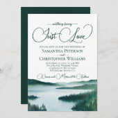 Nichts Extravagant nur Liebe Green Lake Tahoe Wedd Einladung (Vorne/Hinten)