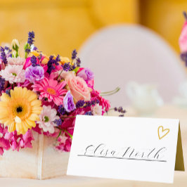 Nichts Extravagant nur Liebe Groovy 70er Retro Wed Platzkarte