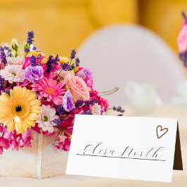 Nichts Extravagant nur Liebe Groovy 70er Retro Wed Platzkarte