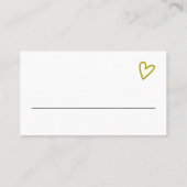 Nichts Extravagant nur Liebe Groovy Green Wedding Platzkarte (Rückseite)