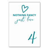 Nichts Extravagant nur Liebe Groovy Retro 70er Wed Tischnummer (Vorderseite)