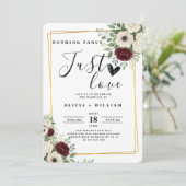 Nichts Extravagant nur Liebe Grüne geometrische Ho Einladung (Stehend Vorderseite)