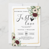 Nichts Extravagant nur Liebe Grüne geometrische Ho Einladung (Vorderseite)