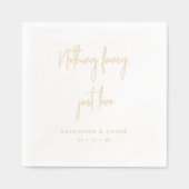 Nichts Extravagant nur Liebe Hand geschrieben Hoch Servietten Mit Folie (Vorderseite)