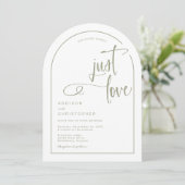 Nichts Extravagant, nur Liebe handgeschriebene Skr Einladung (Stehend Vorderseite)