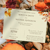 Nichts Extravagant nur Liebe Herbstlaube Hochzeit Folieneinladung