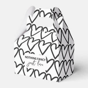 Nichts Extravagant, nur Liebe Herz Muster Hochzeit Geschenkschachtel