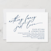 Nichts Extravagant nur Liebe Hochzeit Abendessen P Einladung (Vorderseite)