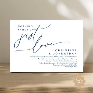 Nichts Extravagant nur Liebe Hochzeit Abendessen P Einladung