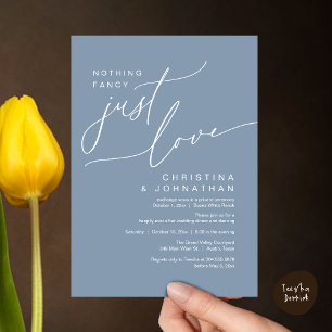 Nichts Extravagant nur Liebe Hochzeit Abendessen P Einladung