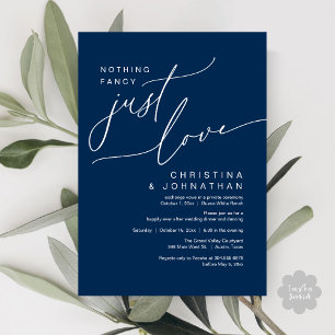 Nichts Extravagant nur Liebe Hochzeit Abendessen P Einladung