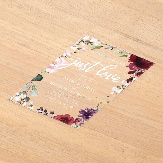 Nichts Extravagant nur Liebe Hochzeit Acryleinladungen (Ablage )