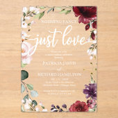 Nichts Extravagant nur Liebe Hochzeit Acryleinladungen (Vorderseite)