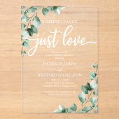 Nichts Extravagant nur Liebe Hochzeit Acryleinladungen (Vorderseite)