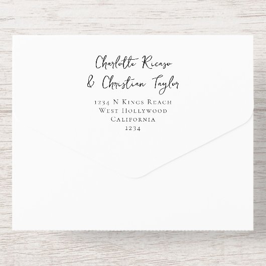 Nichts Extravagant nur Liebe Hochzeit All-in-One-Einladung (Rückseite)