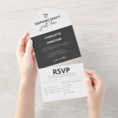 Nichts Extravagant nur Liebe Hochzeit All In One Einladung (Abreißen)