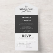 Nichts Extravagant nur Liebe Hochzeit All In One Einladung (Innen Boden)