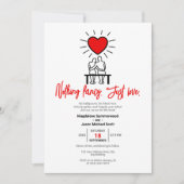 Nichts Extravagant nur Liebe Hochzeit Einladung (Vorderseite)