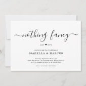 Nichts Extravagant nur Liebe Hochzeit Einladung (Vorderseite)