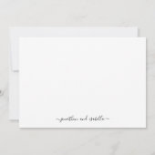 Nichts Extravagant nur Liebe Hochzeit Einladung (Rückseite)