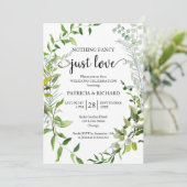 Nichts Extravagant nur Liebe Hochzeit Einladung (Stehend Vorderseite)