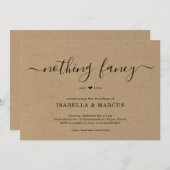 Nichts Extravagant nur Liebe Hochzeit Einladung (Vorne/Hinten)