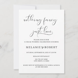Nichts Extravagant nur Liebe Hochzeit Einladung