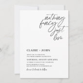 Nichts Extravagant nur Liebe Hochzeit Einladung (Vorderseite)