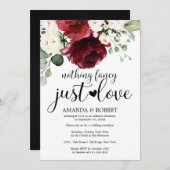 Nichts Extravagant nur Liebe Hochzeit Einladungen (Vorne/Hinten)