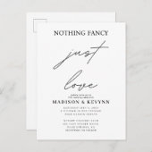 Nichts Extravagant nur Liebe Hochzeit Einladungspostkarte (Vorne/Hinten)