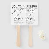Nichts Extravagant nur Liebe Hochzeit Fächer (Vorne und Hinten)