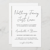 Nichts Extravagant nur Liebe Hochzeit Foto Einladung (Vorne/Hinten)