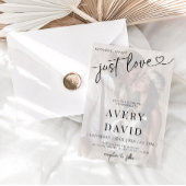 Nichts Extravagant nur Liebe Hochzeit Foto Einladung