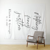 Nichts Extravagant nur Liebe Hochzeit Foto Hinterg Wandteppich (Beispiel (Horizontal))